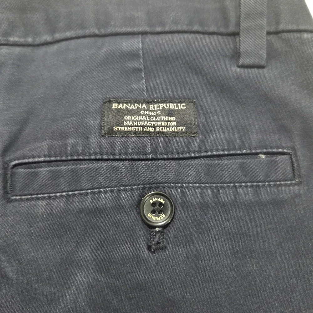 Banana Republic Pants Mens 31x32 Fits 31x29.5 Blue Aiden Fit Cotton Chino Casual